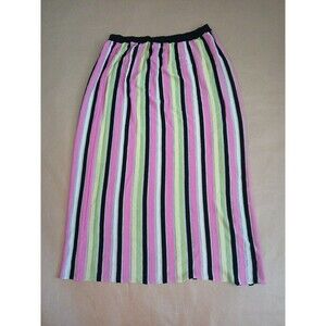 vintage luxury y2k Roccobarocco Striped Knit Midi Skirt Barbiecore SATC